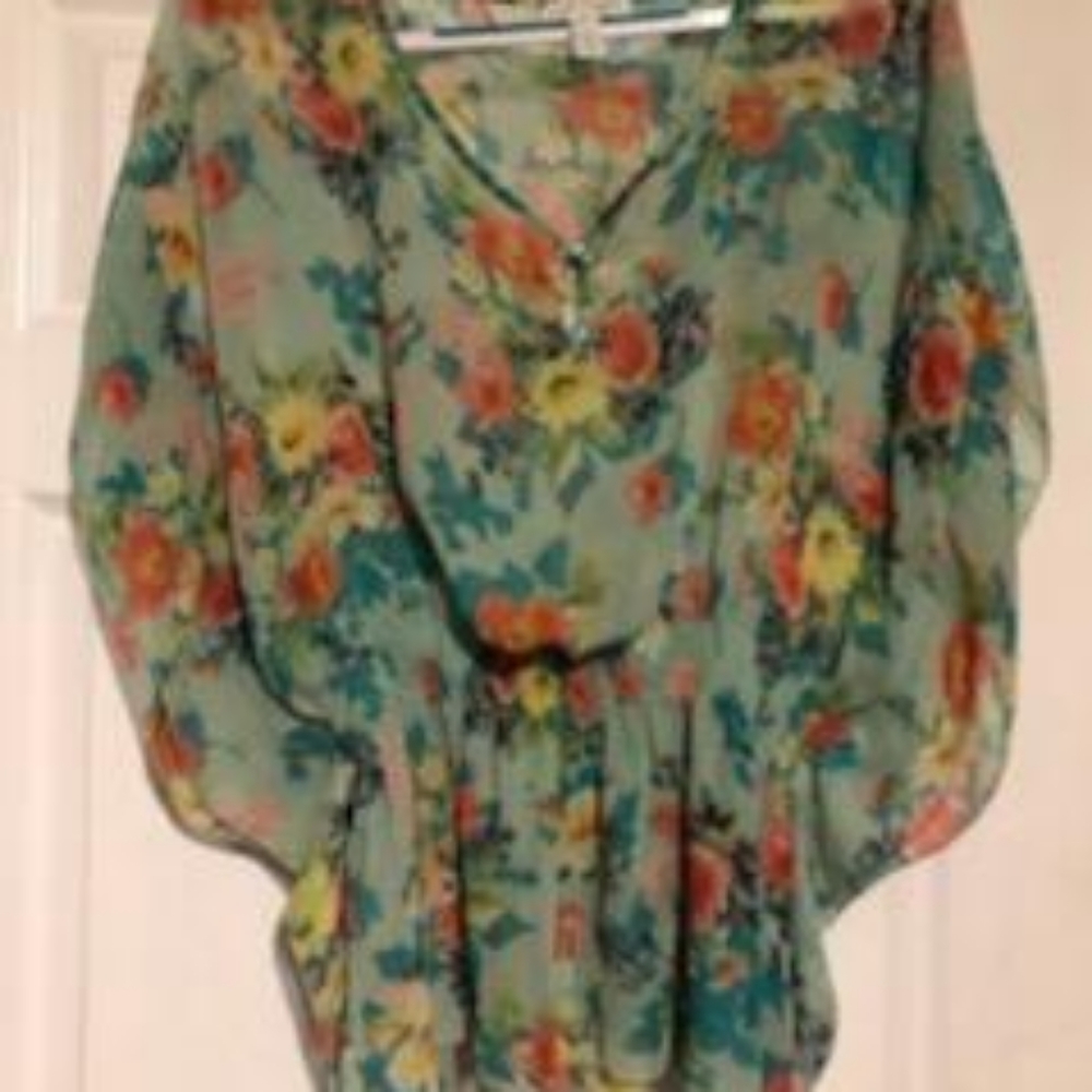 Floral sheer top